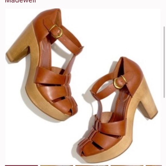 Madewell Shoes Madewell Leather Sandal With Wooden Heel Size 6 Poshmark